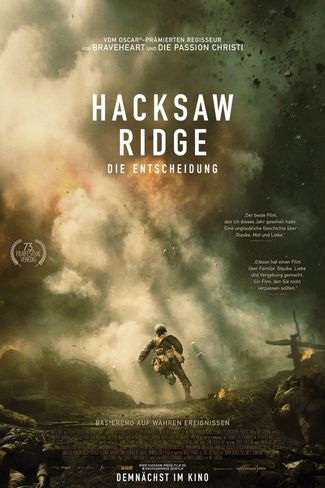 Poster zu Hacksaw Ridge:  Die Entscheidung