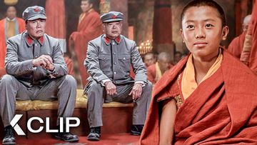 Image of China Confronts the Young Dalai Lama - SEVEN YEARS IN TIBET Clip | Brad Pitt
