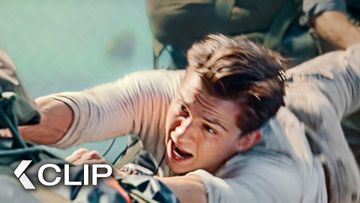Image of EPIC Mid-Air Fight as Nate Gets Thrown out of the Plane - UNCHARTED Clip | Tom Holland