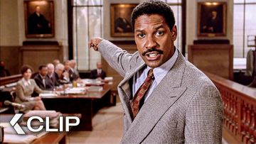 Image of Denzel Washington Opens Trial with a Strong Opening Statement - PHILADELPHIA Clip (1993) Tom Hanks