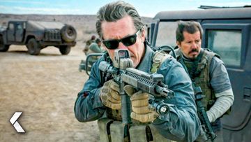 Image of Police Escort Shootout Scene - Sicario: Day of the Soldado (2018) Josh Brolin, Benicio Del Toro