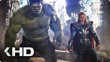 Image of Thor vs. Hulk Scene - The Avengers (2012)