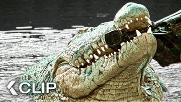 Image of Helicopter Struck by a ENORMOUS Crocodile - LAKE PLACID Clip