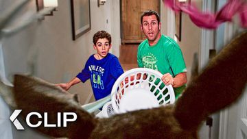 Image of Waking Up to a Reindeer Next to the Bed - GROWN UPS 2 Clip | Adam Sandler