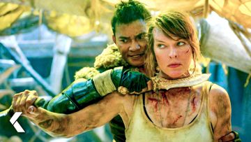 Image of Hunter vs. Artemis Fight Scene - Monster Hunter (2020) Milla Jovovich, Tony Jaa