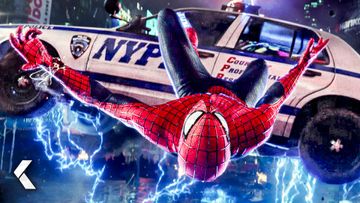 Image of Spider-Man vs. Electro INTENSE Fight at Times Square - The Amazing Spider-Man 2 | Andrew Garfield