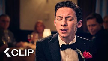 Image of Percy Sings Maneater to Impress Maddie in the Restaurant - NO HARD FEELINGS Clip (2023)