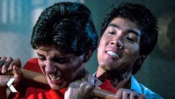 Image of Mr. Miyagi Saves Daniel Beats Chozen And His Crew Scene - The Karate Kid Part 2 (1986)