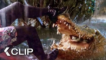 Image of Crocodiles Traps the Whole Family Inside Their Own Flooded House - JUMANJI Clip | Robin Williams