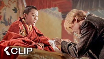 Image of Heinrich Meets the Young Dalai Lama - SEVEN YEARS IN TIBET Clip | Brad Pitt