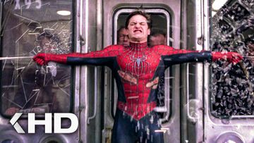 Image of Spider-Man Stops The Train From Crashing Scene - SPIDER-MAN 2 (2004)