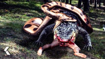 Image of Anaconda Attacks Man-Eating Crocodile - Lake Placid vs. Anaconda