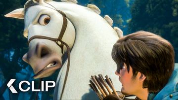Image of TANGLED Movie Clip - “Maximus & Flynn Fight for the Crown” (2010)