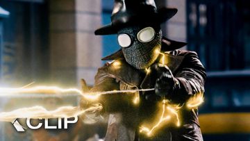 Image of Spider-Noir vs. Megawatt BRUTAL Electric Fight in New York - SPIDER-NOIR Clip | Nicolas Cage