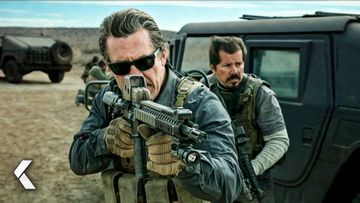 Image of Police Escort Shootout Scene - Sicario: Day of the Soldado (2018) Josh Brolin, Benicio Del Toro