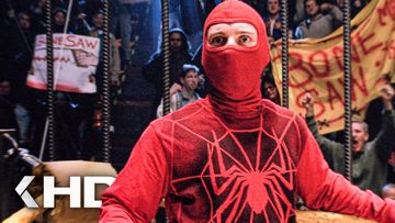 Image of Spider-Man vs. Bone-Saw Cage Fight Scene - SPIDER-MAN (2002)