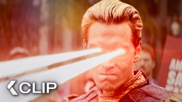 Image of Homelander LASERS Protester for Daring to hit Ryan - THE BOYS Clip | Antony Starr