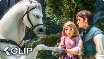 Image of Reluctant Alliance between Flynn and Maximus Movie Clip - Tangled (2010)