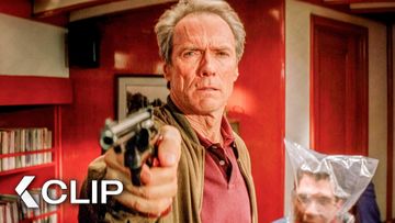 Image of Clint Eastwood Shoots the Men Suffocating His Partner - IN THE LINE OF FIRE Clip