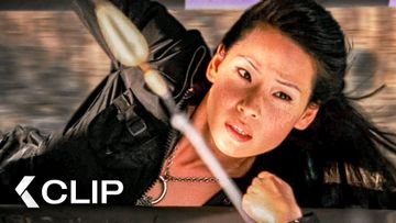 Image of The Angels Hijack Knox's Own Weapon to Take Him Down - CHARLIE'S ANGELS Clip | Cameron Diaz
