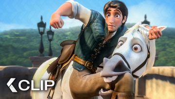 Image of TANGLED Movie Clip - “Flynn & Maximus Try to Get Along” (2010)