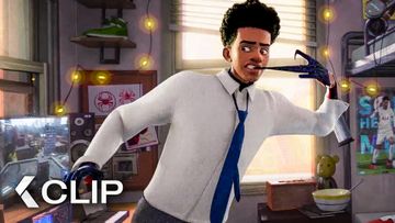 Image of SPIDER-MAN: Across the Spider-Verse Movie Clip - “Ganke Plays The New Spider-Man Game” (2023)