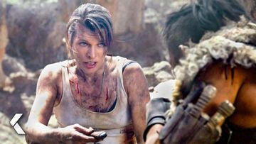 Image of "I'm Not Your Enemy" Scene - Monster Hunter (2020) Milla Jovovich, Tony Jaa