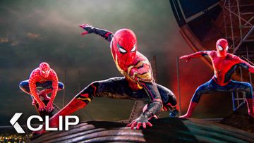 Image of The 3 Spider-Men Fight Together - SPIDER-MAN: NO WAY HOME Clip