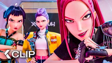 Image of Huntrix vs. Demons - Plane Fight - K-POP DEMON HUNTERS Clip