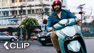 Image of He Rides A Moped Straight Through The House - Clip