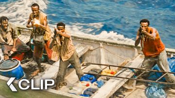Image of Somali Pirates Hunt the Cargo Ship in Open Water - CAPTAIN PHILLIPS Clip | Tom Hanks