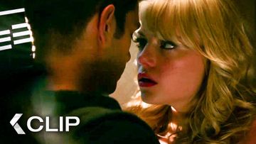 Image of Peter Parker and Gwen Stacey Kiss Movie Clip - The Amazing Spider-Man 2 (2014)