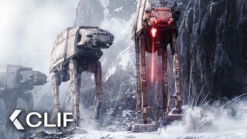 Image of AT-AT ATTACK Mando & Grogu Scene - STAR WARS: The Mandalorian and Grogu