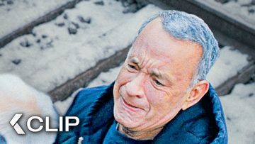 Image of Tom Hanks HEROICALLY Rescues a Life on the Train Tracks - A MAN CALLED OTTO Clip