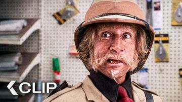 Image of p Your Cringing, Woman” - Van Pelt Hunts Sarah Through a Ruined Supermarket - JUMANJI Clip