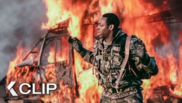 Image of Terrorists Ambush the Team and DESTROY Their Helicopter - THE MARKSMAN Clip | Wesley Snipes