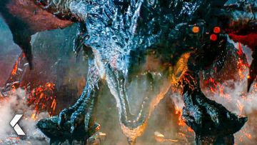 Image of Fighting The Rathalos Scene - Monster Hunter (2020) Milla Jovovich, Tony Jaa