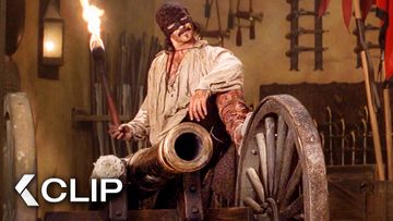 Image of Zorro Fights His Way Through an Armory Full of Guards - THE MASK OF ZORRO Clip | Antonio Banderas