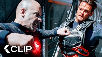 Image of Bloodshot vs. Arrogant Cyborg Soldiers Scene - Bloodshot | Vin Diesel