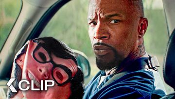 Image of A Masked Robbery Goes TERRIBLY Wrong - BABY DRIVER Clip | Jamie Foxx, Kevin Spacey