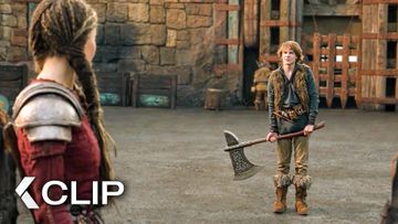 Image of Astrid And Hiccup Meet In The Arena Scene - HOW TO TRAIN YOUR DRAGON