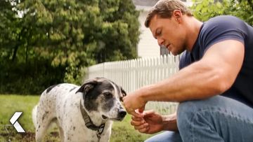 Image of Jack Reacher Rescues Abused Dog Scene - Reacher (2022)