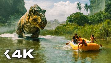 Image of T-Rex River Raft Chase - JURASSIC WORLD 4: REBIRTH Official Teaser Trailer (2025)