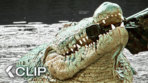 Image of Helicopter Struck by a ENORMOUS Crocodile - LAKE PLACID Clip