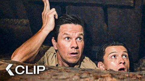Image of Nate and Sully Acting Like they’re in a PlayStation Stealth Level - UNCHARTED Clip | Tom Holland