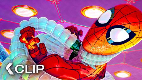 Image of The Spider Heroes vs. Doc Ock EPIC Fight Scene - SPIDER-MAN: Into The Spider-Verse Clip (2018)