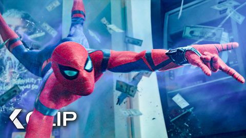 Image of Spider-Man Fights The Avengers in the Bank - SPIDER-MAN: HOMECOMING Clip | Tom Holland