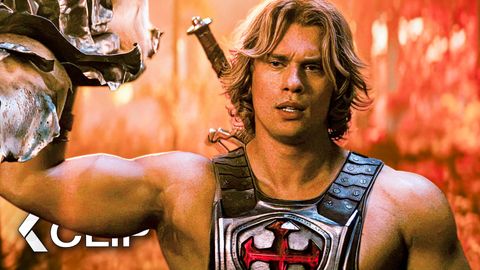 Image of He-Man Impresses Teela With His Strength Scene - MASTERS OF THE UNIVERSE