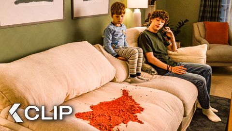 Image of “Max Puked On The New Couch” - THE FAMILY PLAN 2 Clip