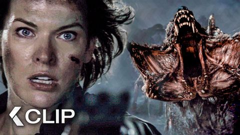 Image of A Pack Of Infected Dogs Hunt Alice - RESIDENT EVIL: The Final Chapter Clip (2016) Milla Jovovich